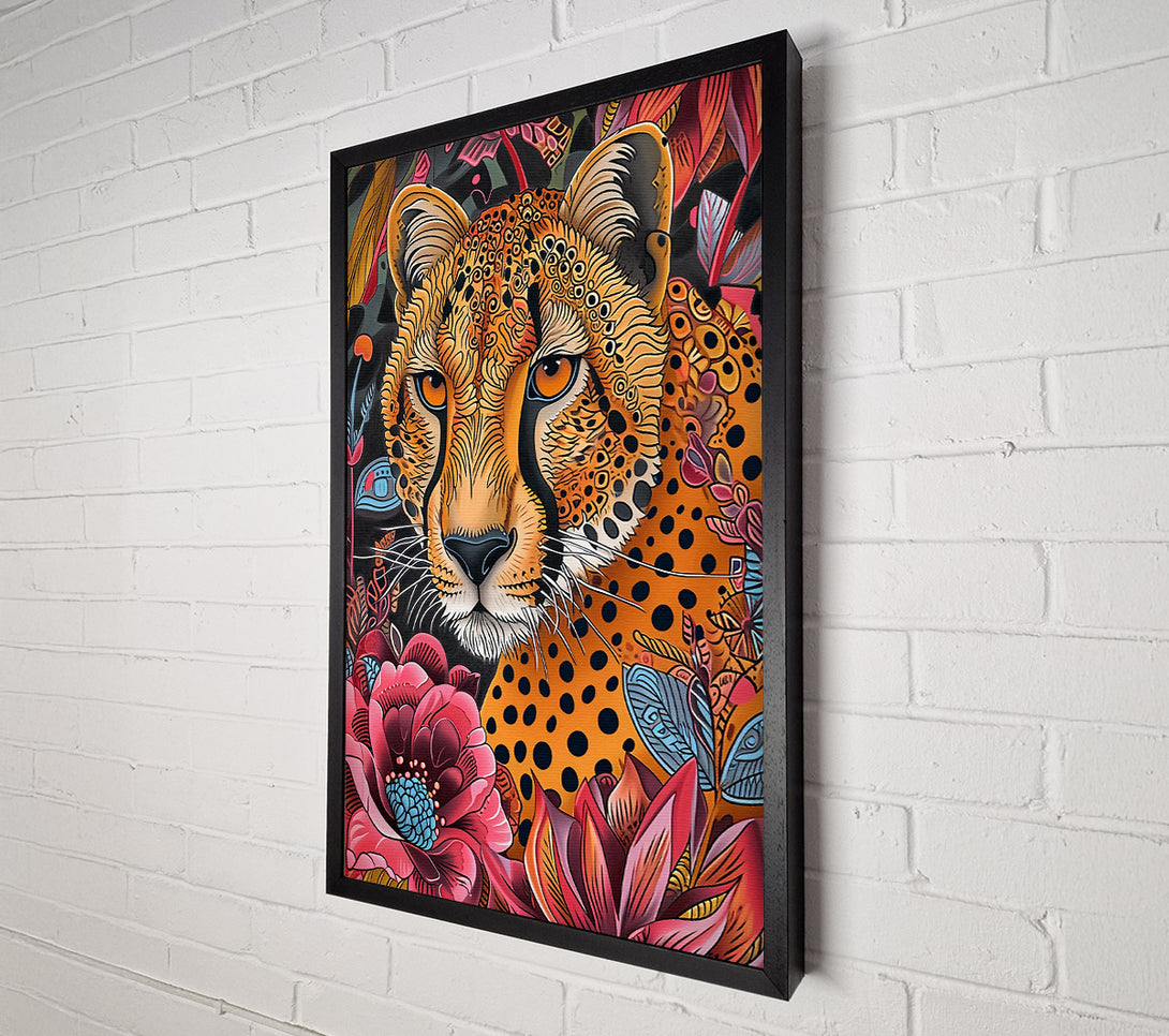  A Canvas Print of Orange Cheetah Bloom Canvas Print