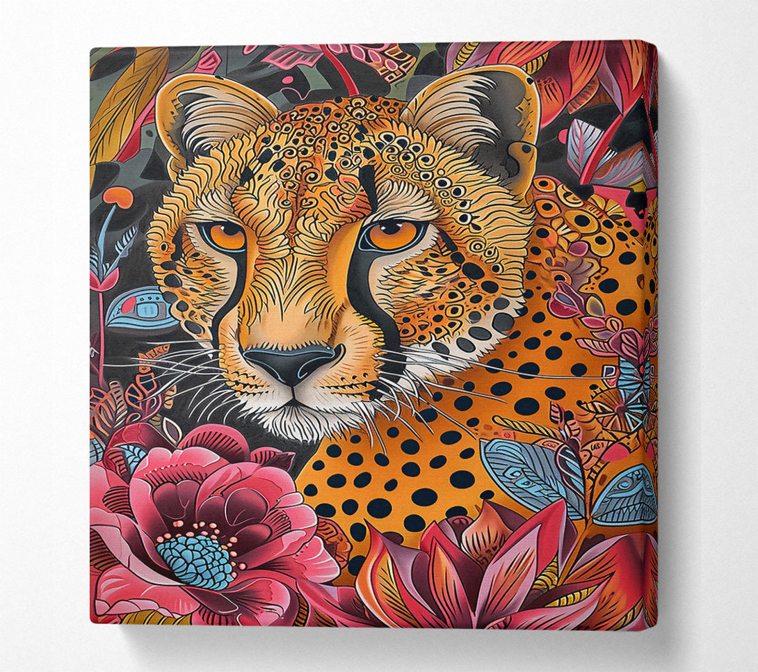  A Canvas Print of Orange Cheetah Bloom Canvas Print