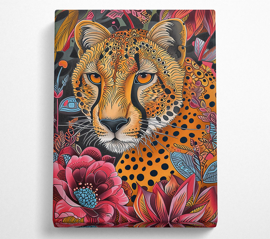  A Canvas Print of Orange Cheetah Bloom Canvas Print