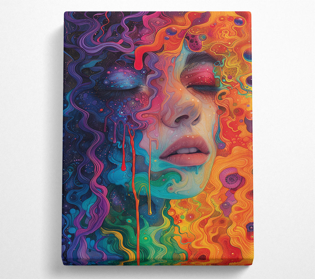  A Canvas Print of Orange Cosmic Dream Canvas Print