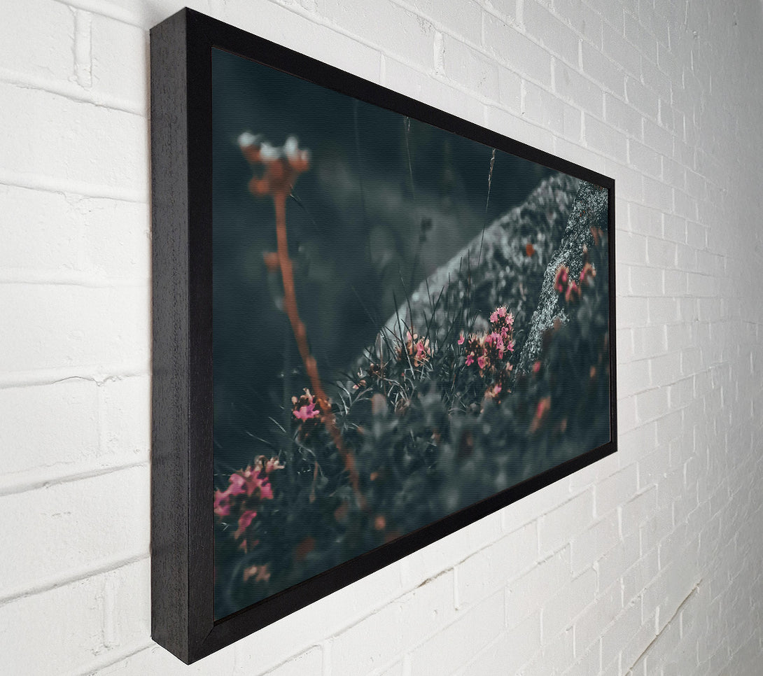 A Canvas Print of Pink Blooms In Grey Canvas Art