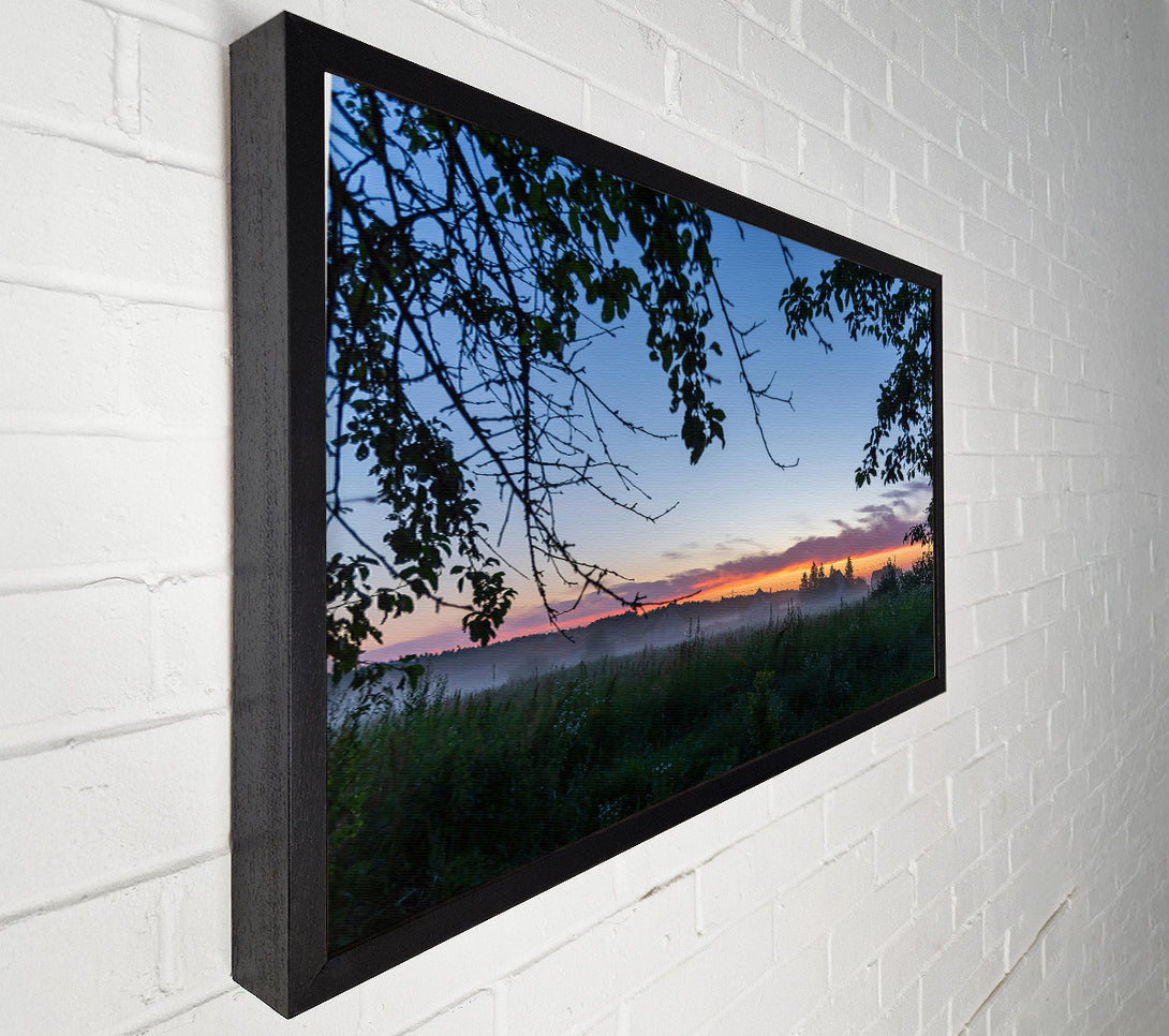  A Canvas Print of Orange Sunset Mist Canvas Art