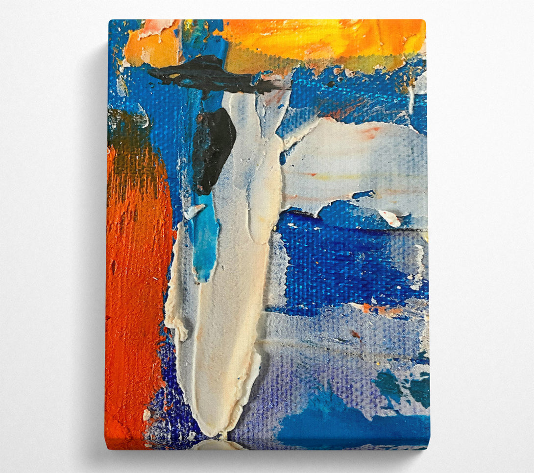  A Canvas Print of Blue And White Abstract Canvas Wall Art