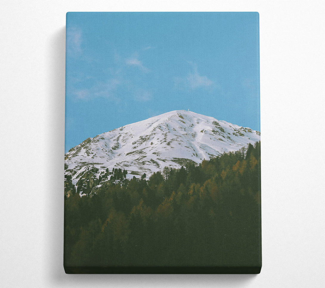  A Canvas Print of Blue Sky Mountain Peak Canvas Art