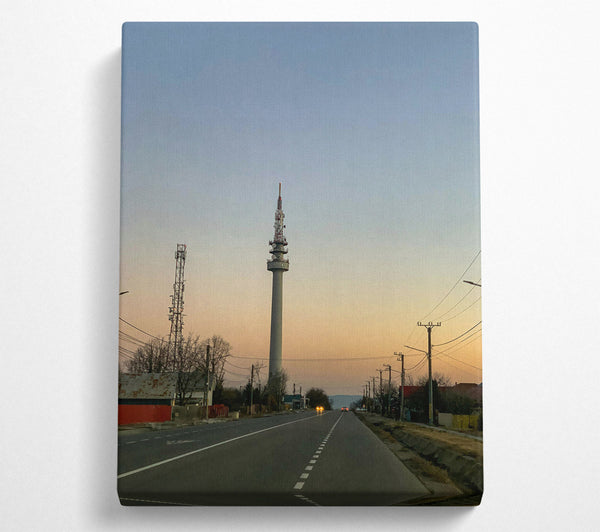  A Canvas Print of Golden Hour Tower Canvas Print