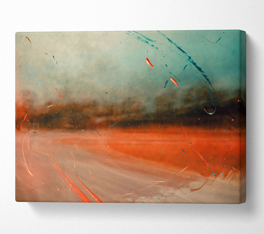  A Canvas Print of Orange Through Glass Canvas Art