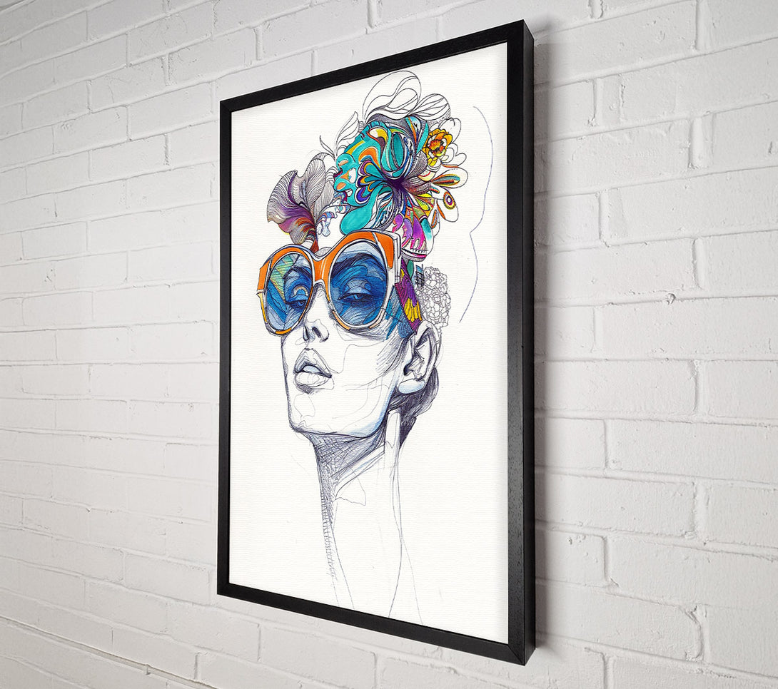  A Canvas Print of Blue Floral Eyes Canvas Print