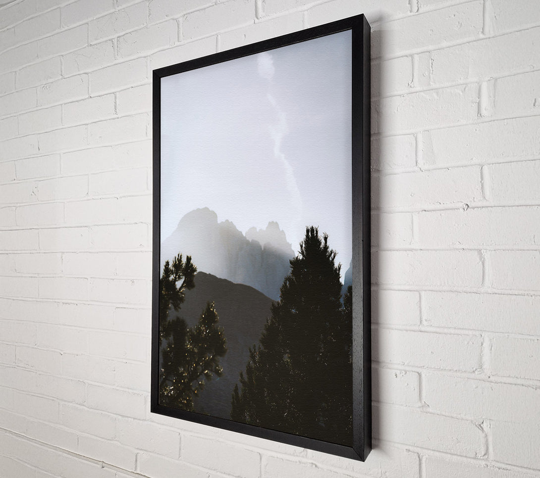  A Canvas Print of Silhouetted Pines In Grey Canvas Wall Art