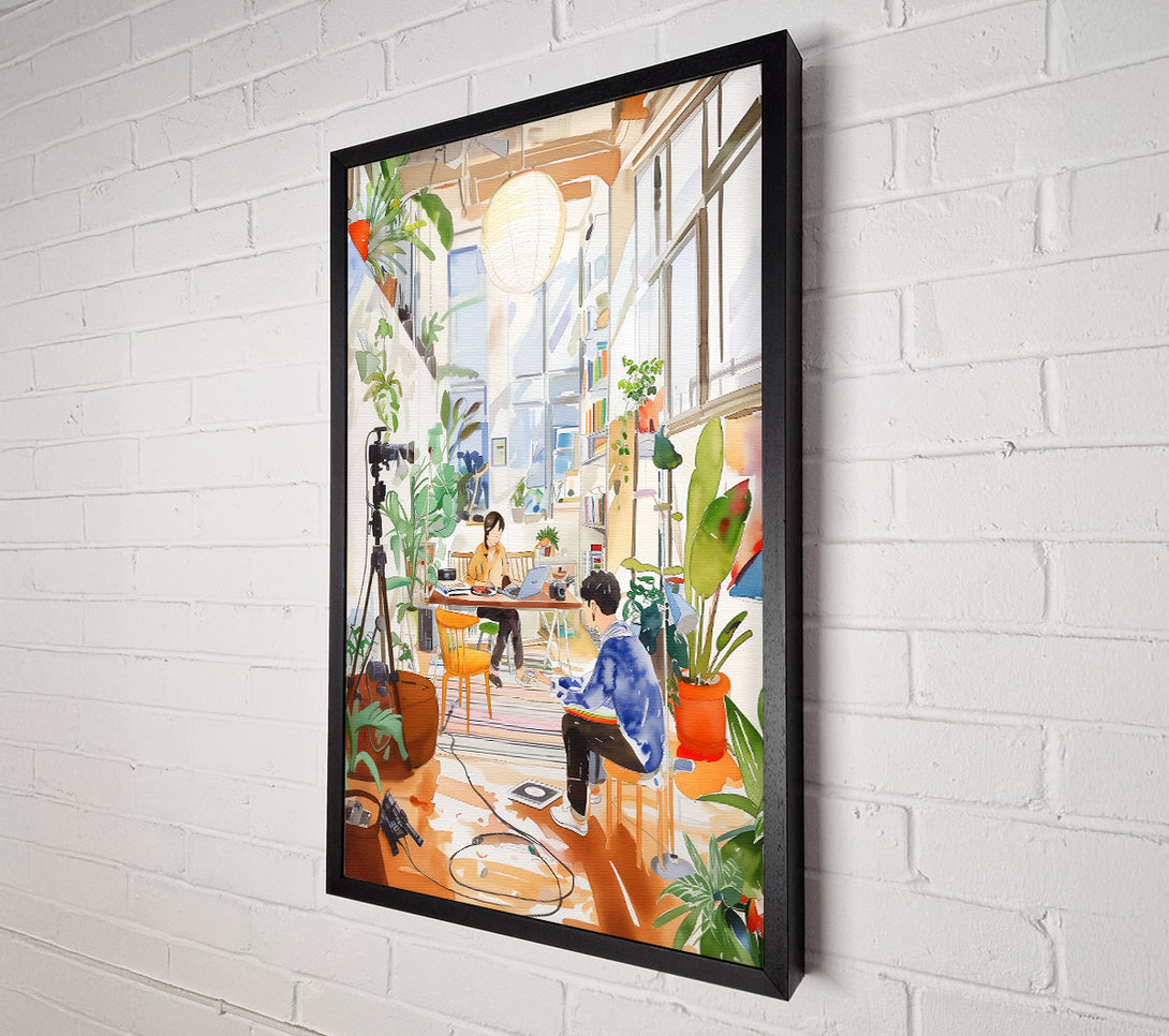  A Canvas Print of Orange Light Studio Session Canvas Art