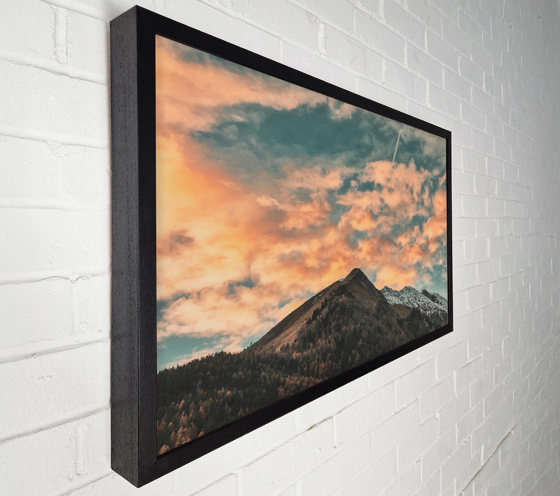  A Canvas Print of Peach Sky Mountain Canvas Art