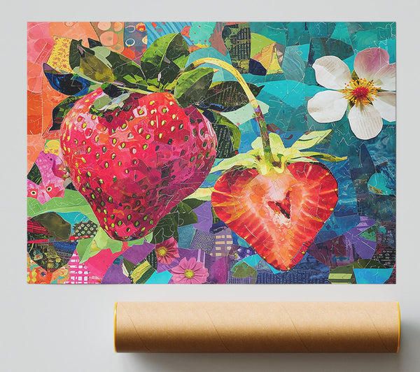 Red And Green Collage Poster
