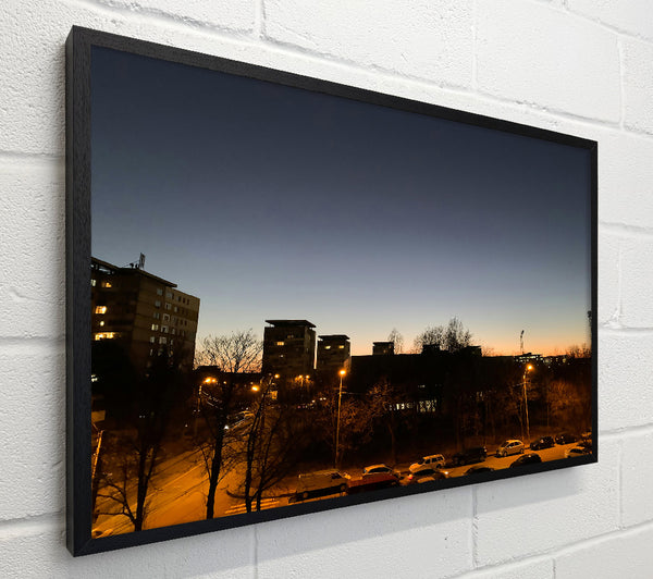 Orange Cityscape Twilight