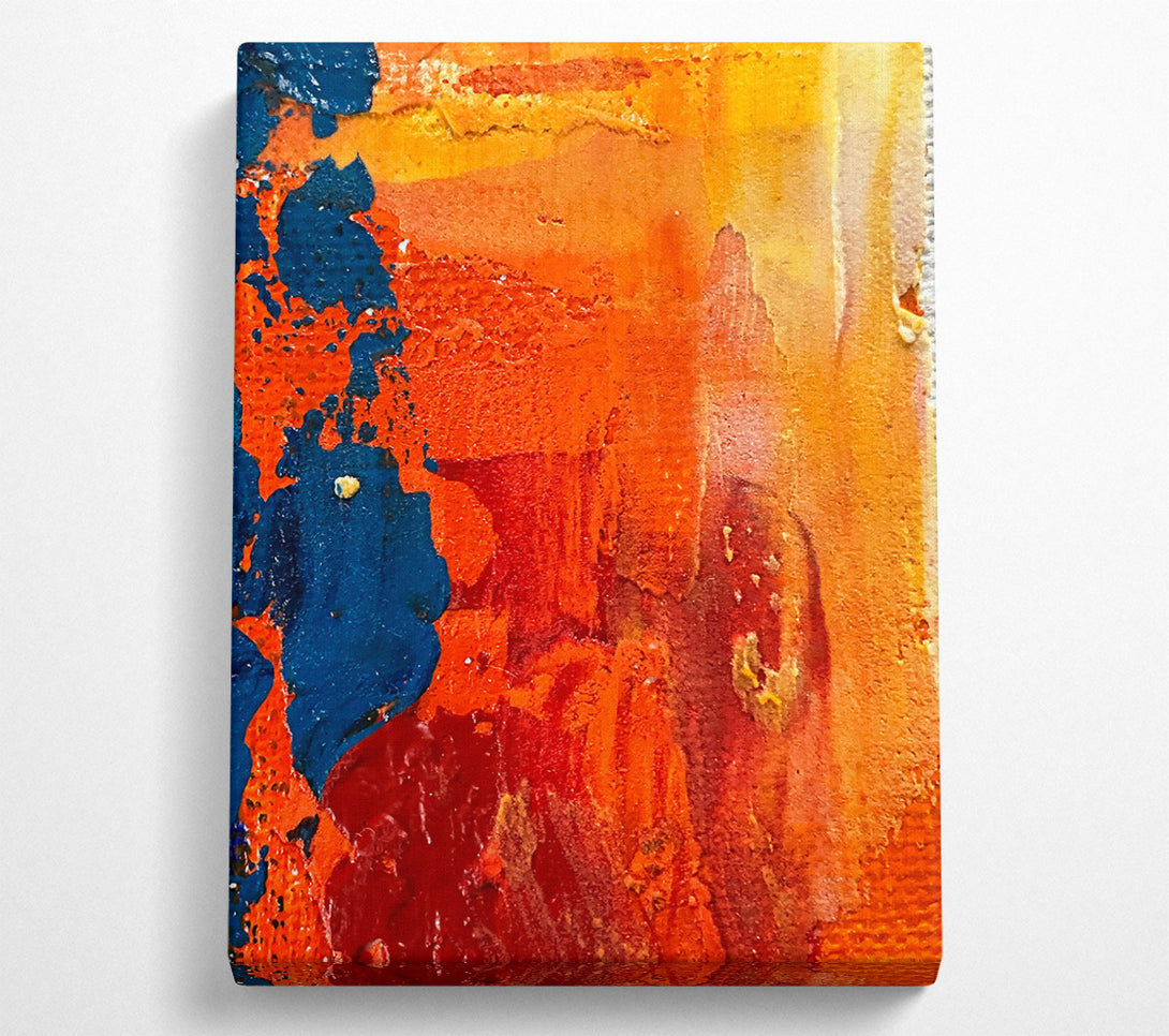  A Canvas Print of Orange Abstract Expressionism Canvas Art