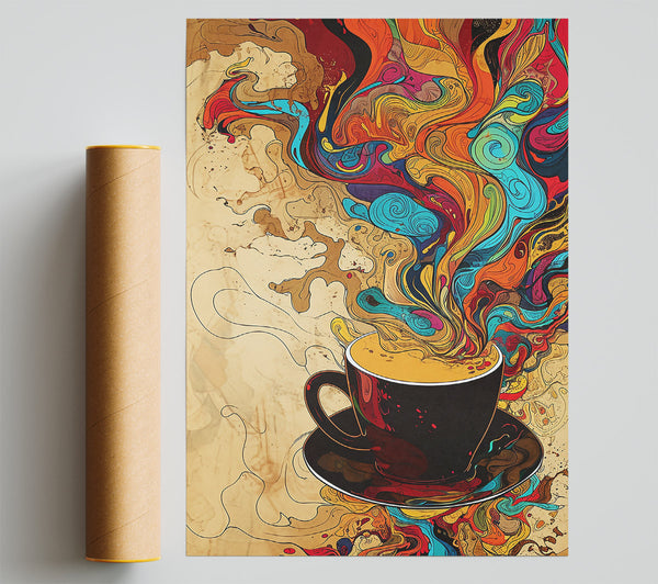 Orange Coffee Dream Poster