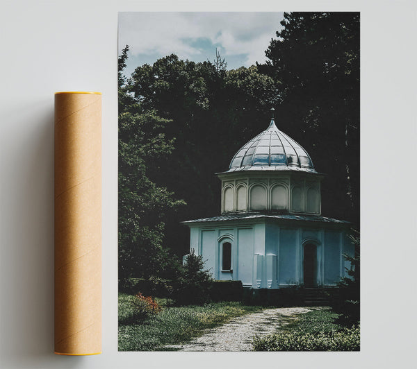 White Dome In The Woods Print