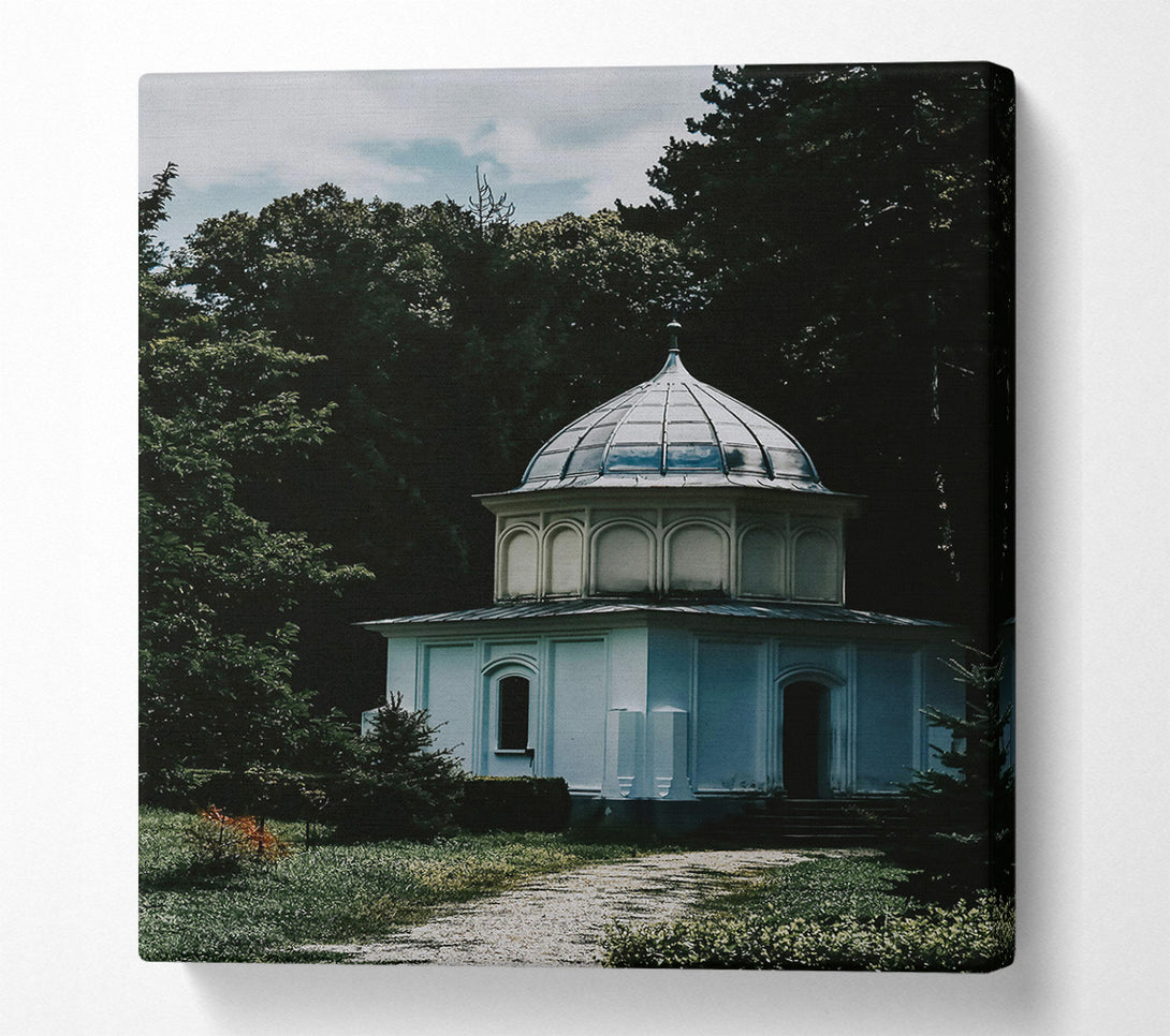  A Canvas Print of White Dome In The Woods Canvas Wall Art