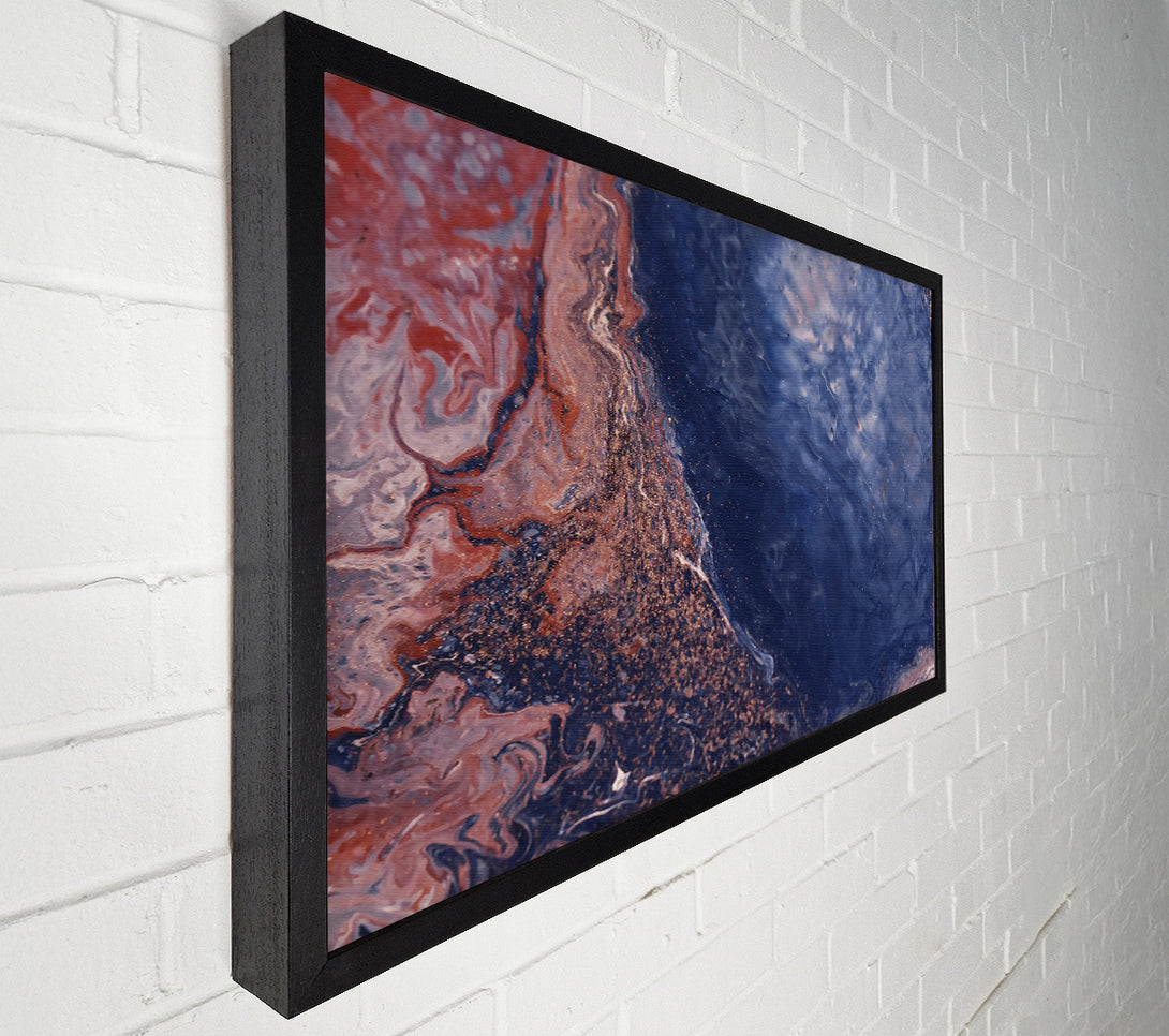  A Canvas Print of Azure Swirls And Sparkles. Canvas Art