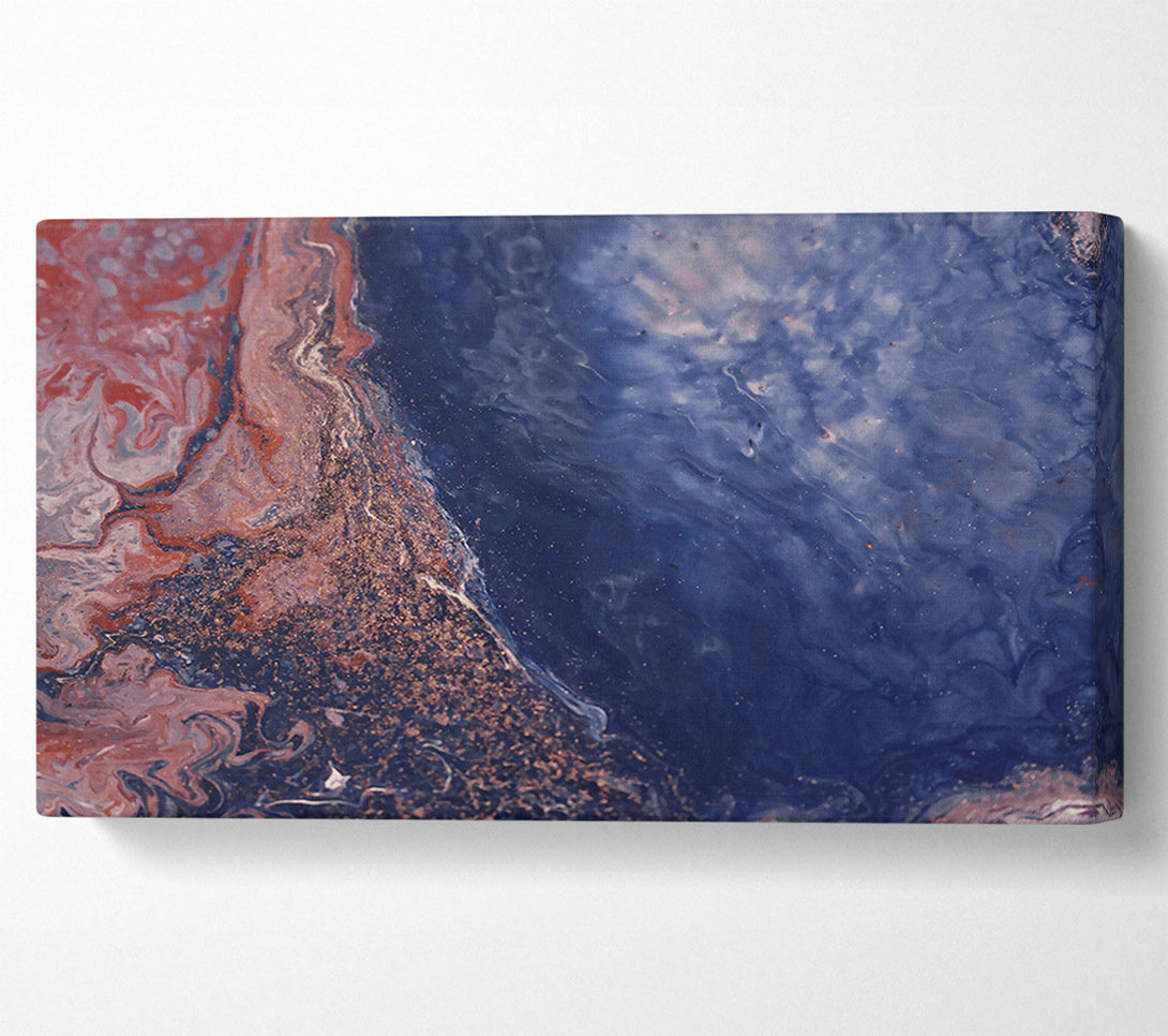  A Canvas Print of Azure Swirls And Sparkles. Canvas Art