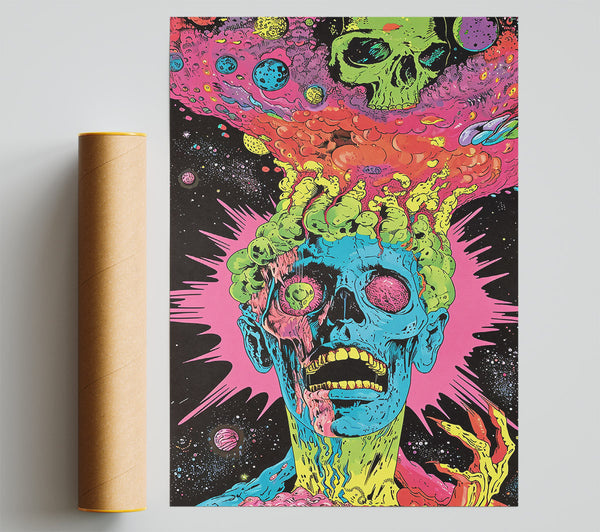 Cosmic Pink Scream Giclee Print