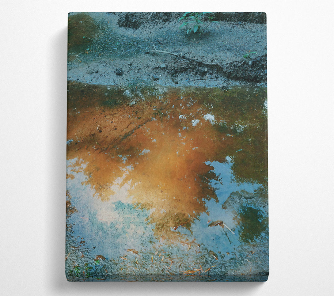  A Canvas Print of Teal Forest Reflection Canvas Print