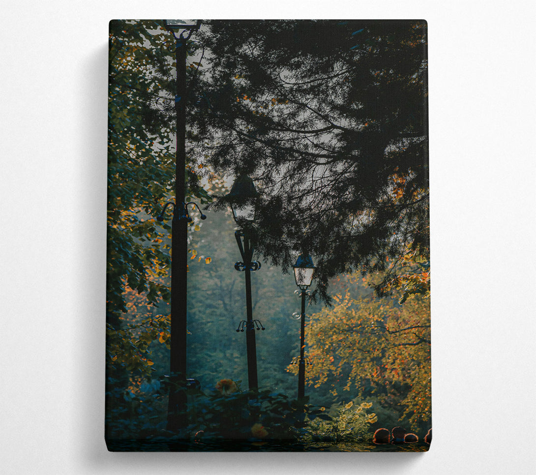  A Canvas Print of Golden Hour Silhouettes Canvas Print