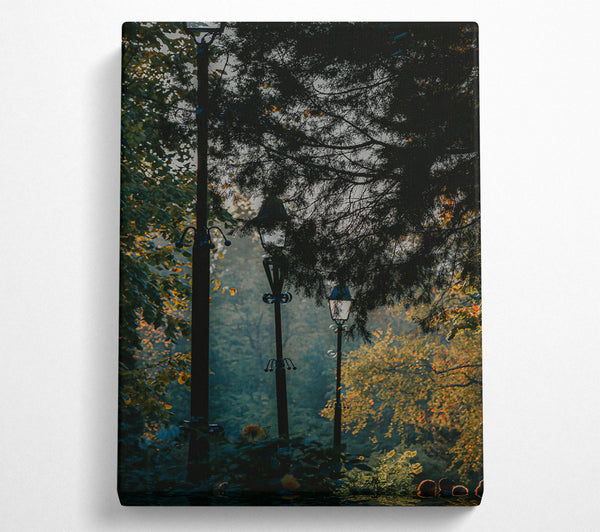  A Canvas Print of Golden Hour Silhouettes Canvas Print