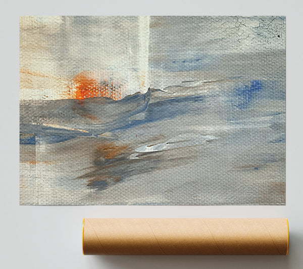 Blue And Orange Horizon Poster