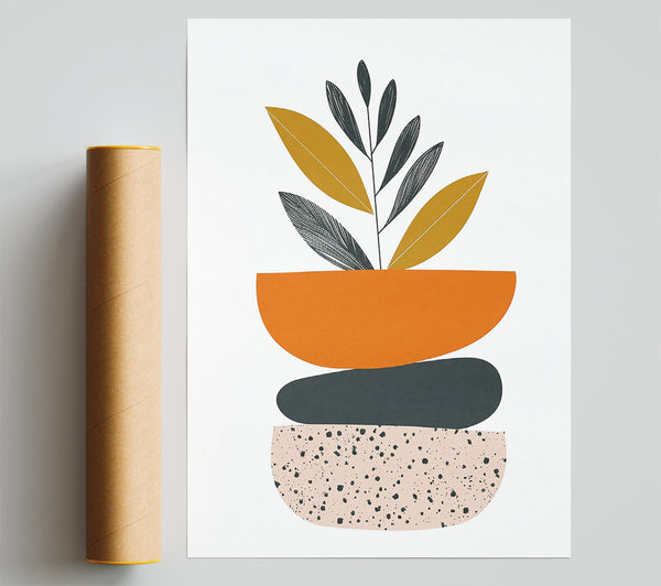Orange Abstract Growth Poster
