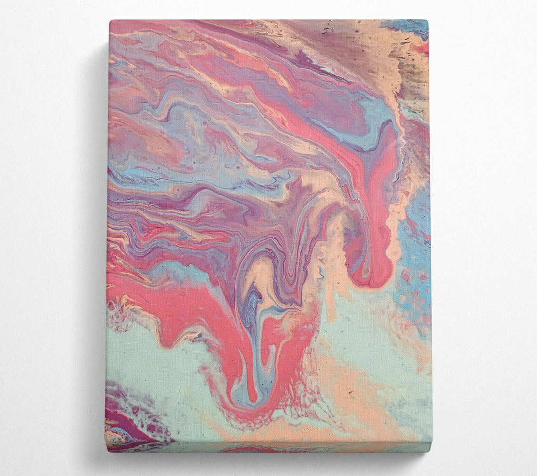  A Canvas Print of Pink Swirling Abstract Canvas Wall Art