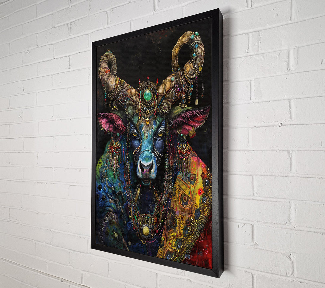  A Canvas Print of Blue Jewel Bull Canvas Wall Art