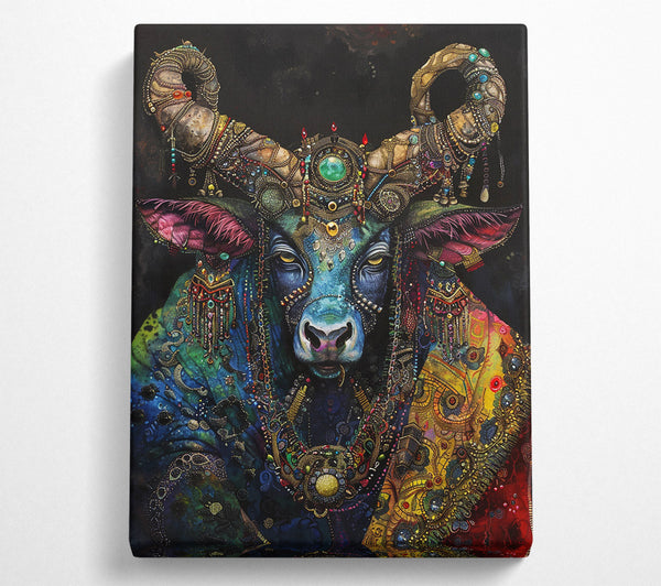 A Canvas Print of Blue Jewel Bull Canvas Wall Art