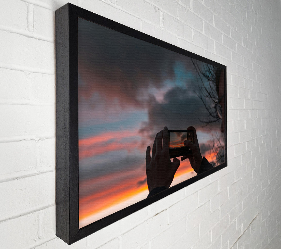  A Canvas Print of Orange Sky Capture Canvas Print