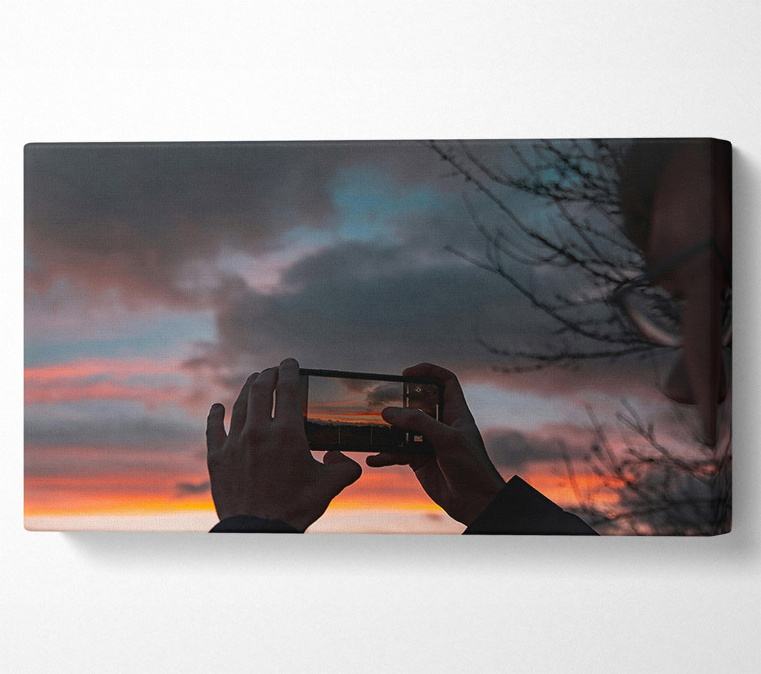  A Canvas Print of Orange Sky Capture Canvas Print