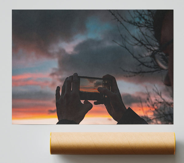 Orange Sky Capture Poster