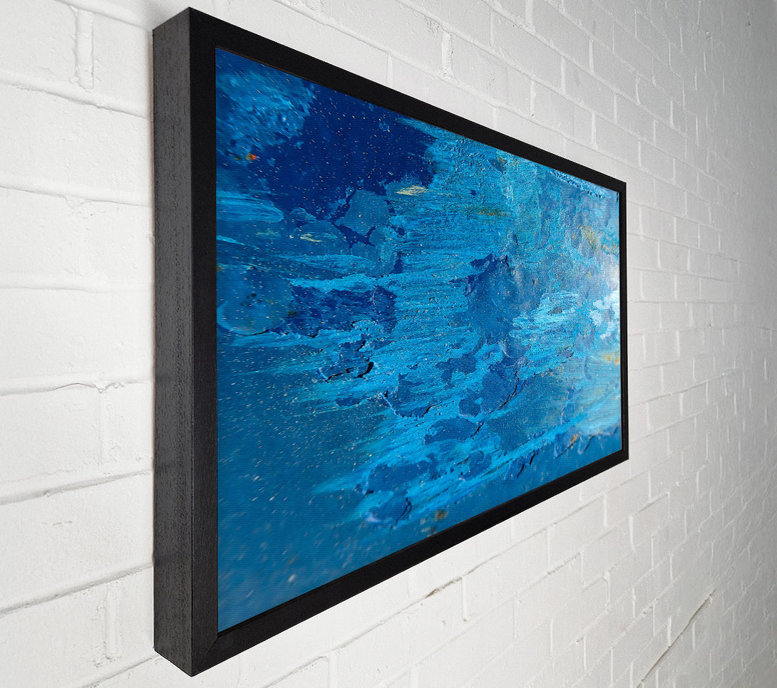  A Canvas Print of Azure Abstract Texture Canvas Art