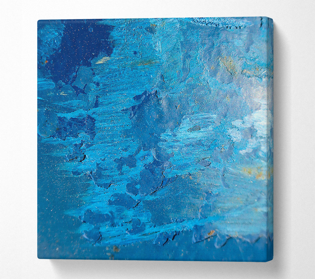  A Canvas Print of Azure Abstract Texture Canvas Art