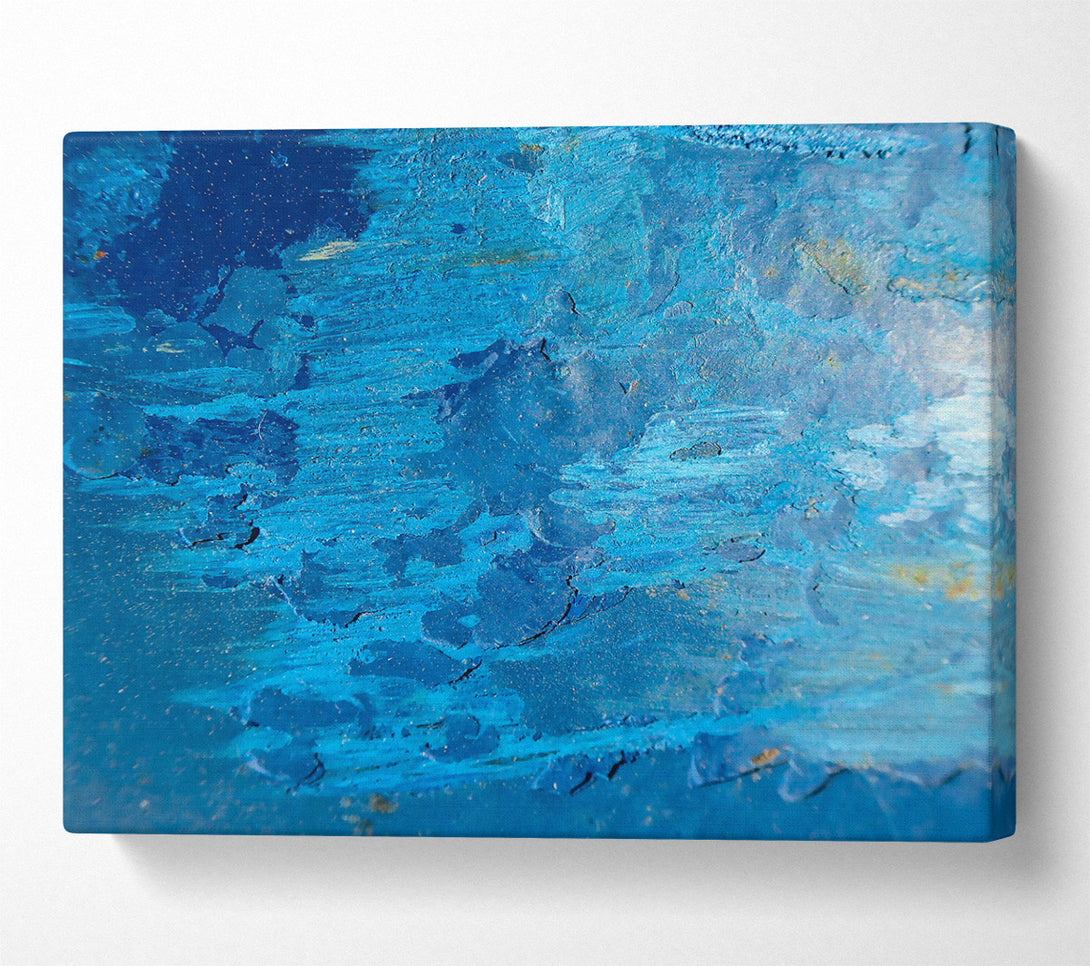  A Canvas Print of Azure Abstract Texture Canvas Art
