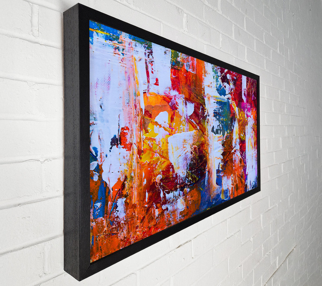  A Canvas Print of White Strokes Of Color Canvas Art