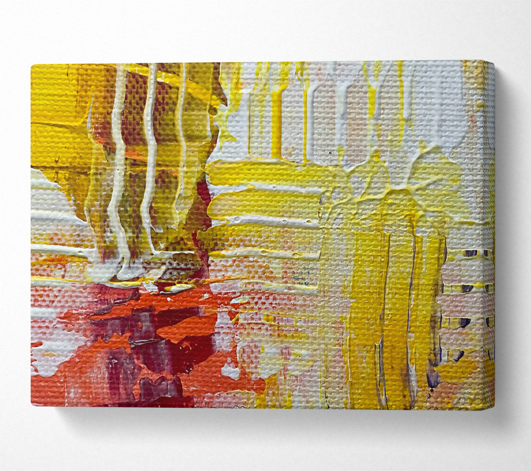  A Canvas Print of Golden Abstract Strokes Canvas Art