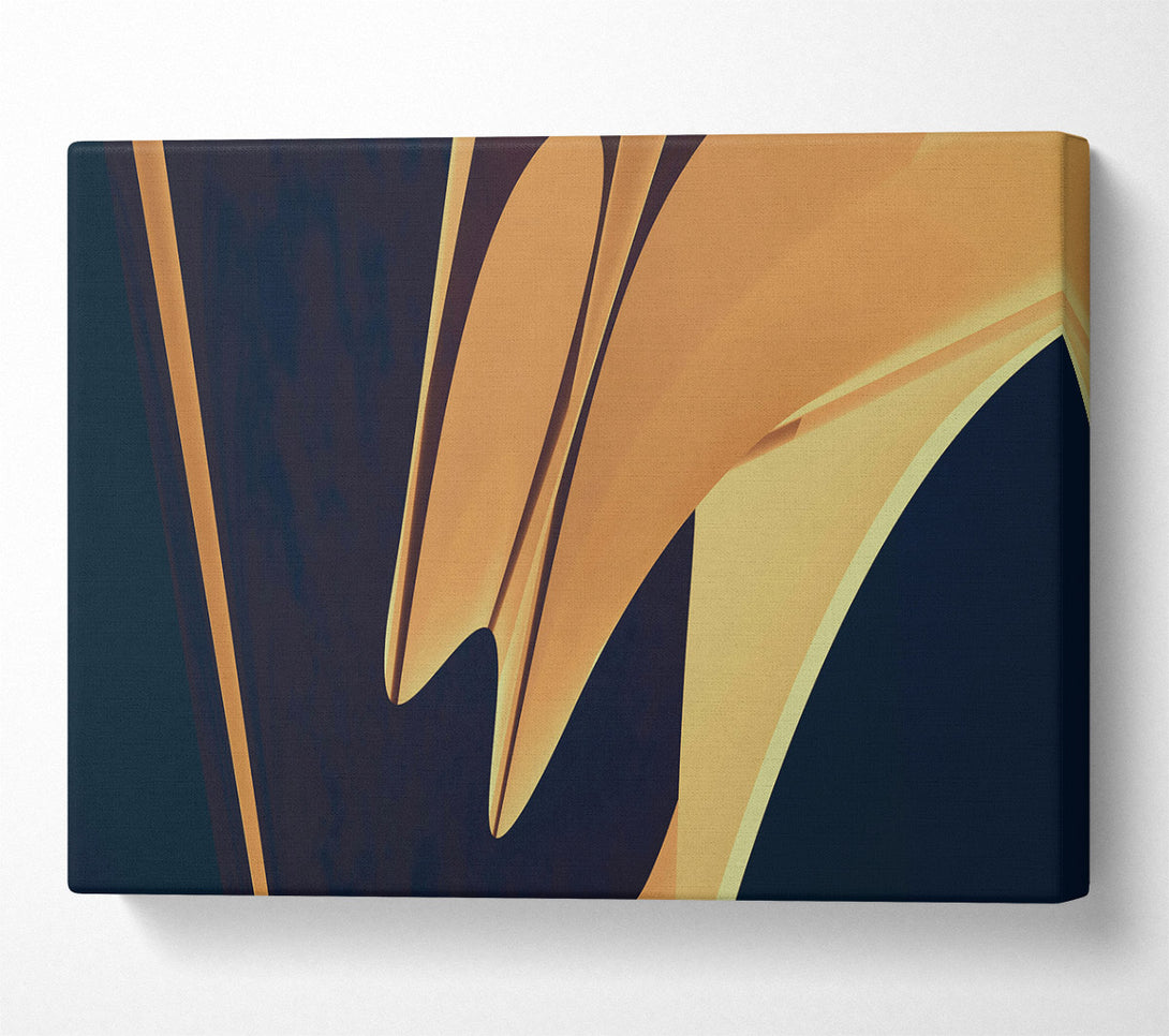  A Canvas Print of Golden Abstract Forms Canvas Wall Art