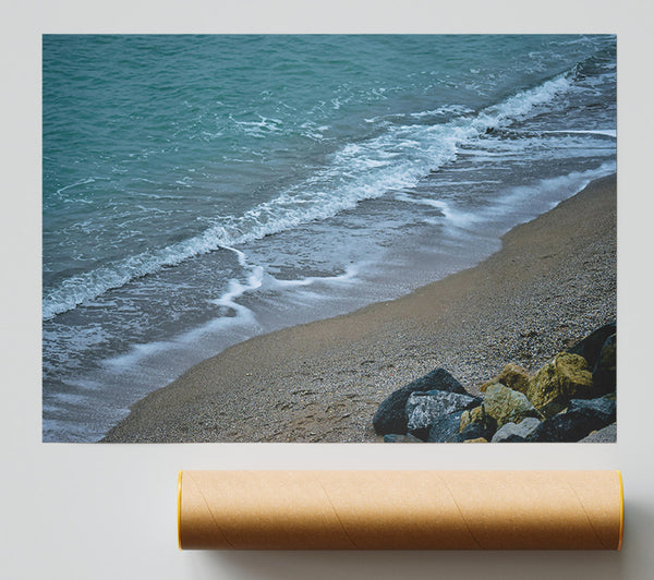 Azure Shoreline Retreat Poster
