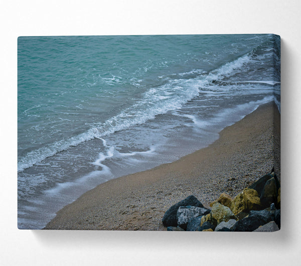  A Canvas Print of Azure Shoreline Retreat Canvas Art