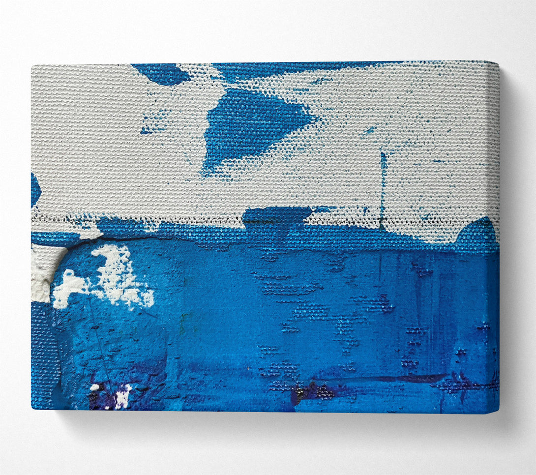  A Canvas Print of Sky Blue Abstract Canvas Wall Art