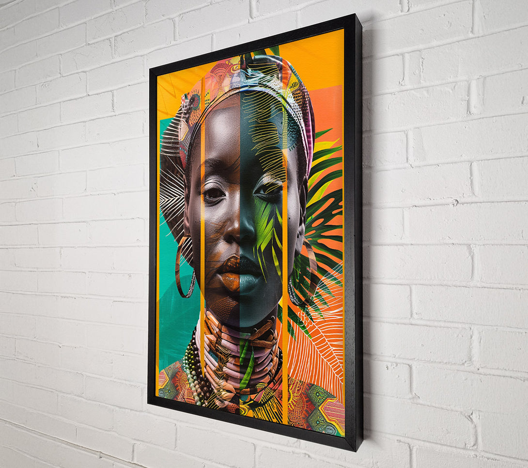  A Canvas Print of Orange-Hued Identity Canvas Art