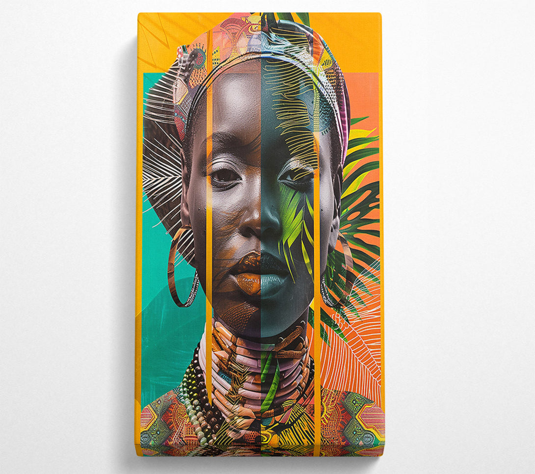  A Canvas Print of Orange-Hued Identity Canvas Art