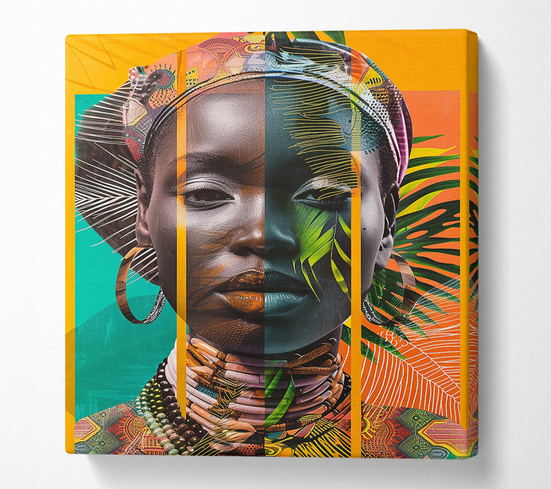  A Canvas Print of Orange-Hued Identity Canvas Art
