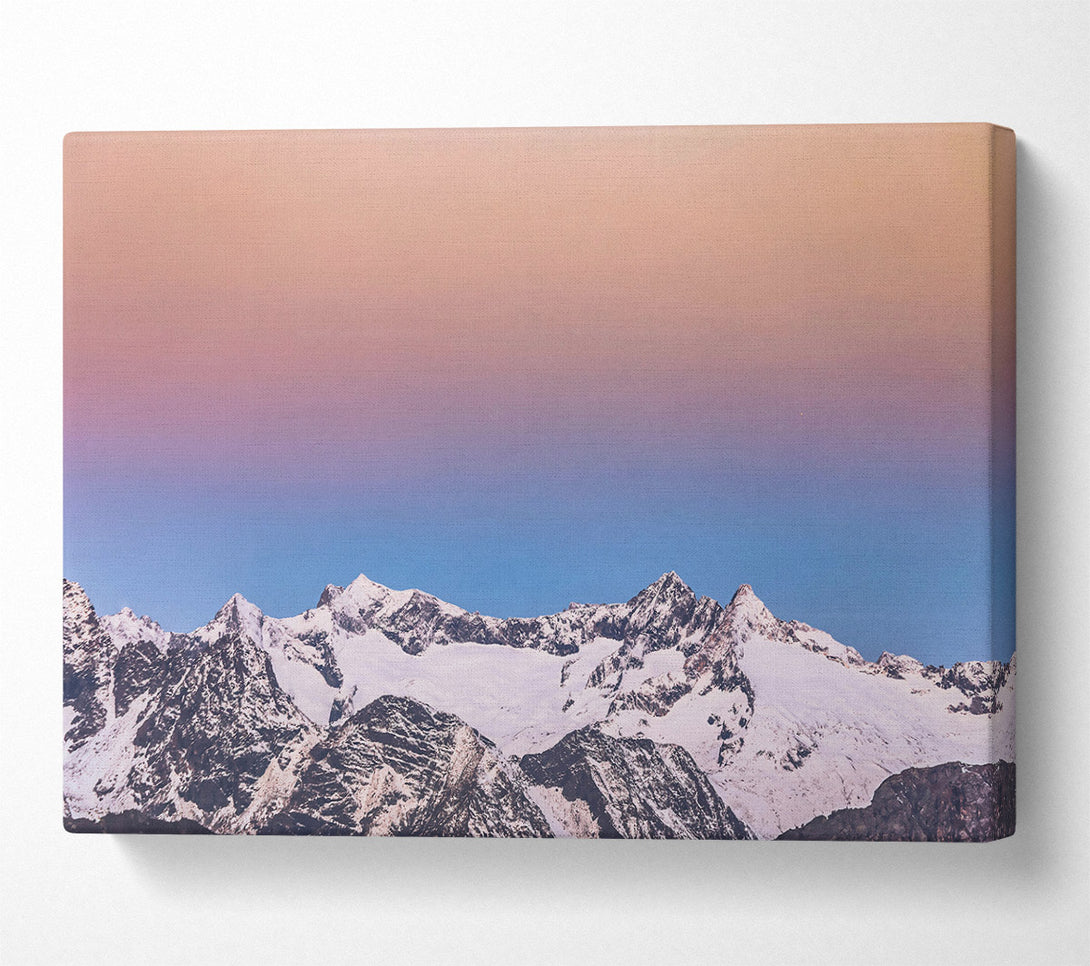  A Canvas Print of Pink Sky Peaks Canvas Print