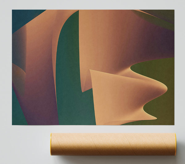 Copper Abstract Flow Giclee Print