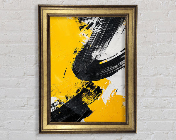 Yellow To White Wash Framed Print
