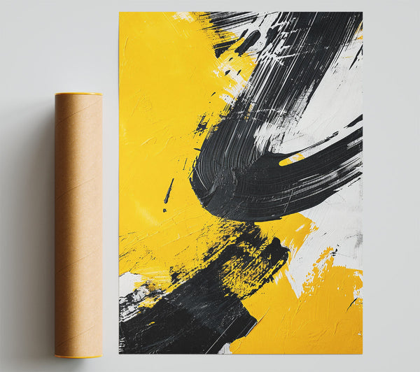 Yellow To Black Wash Giclee Print